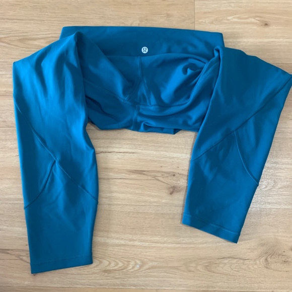 Lululemon Pace Rival high rise Crop 22' Hawaiian blue size 10 - Picture 7 of 8